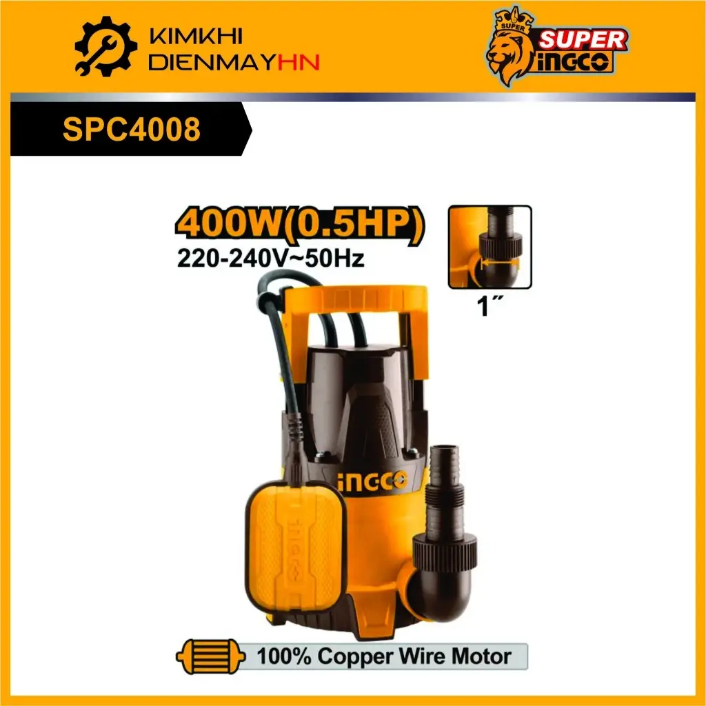 Máy bơm chìm nước sạch SPC4008 Ingco