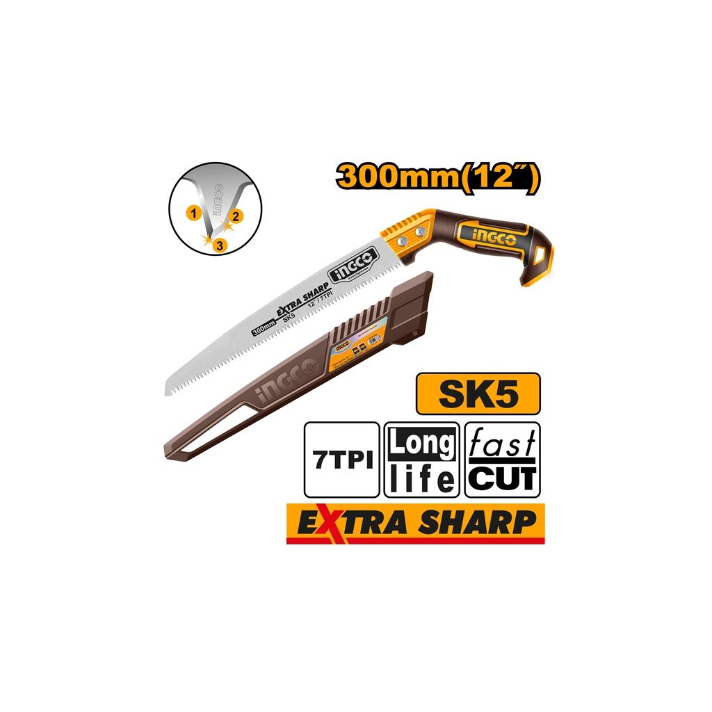 INGCO25_Cưa cành cầm tay lưỡi thẳng 12inch HPS3006