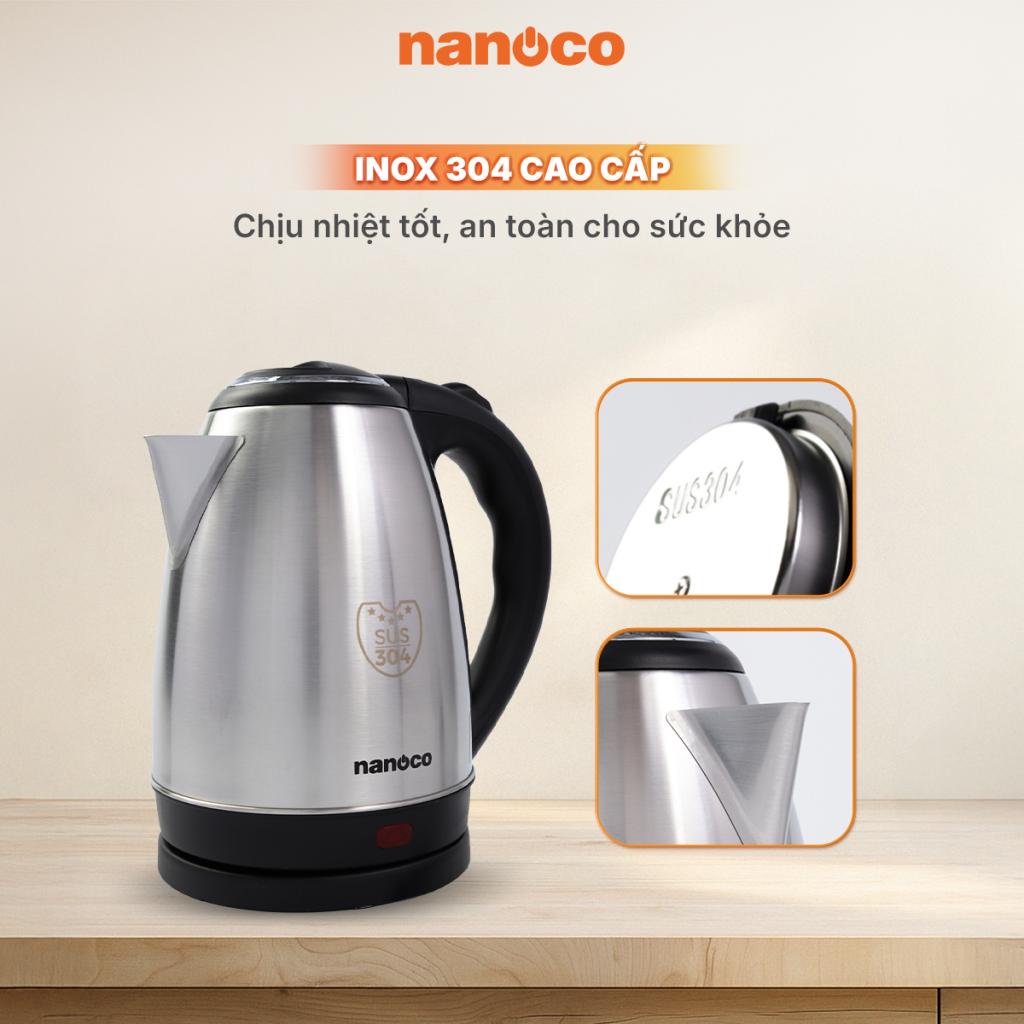 BÌNH ĐUN SIÊU TỐC INOX 1.8L NKT1887 NANOCO